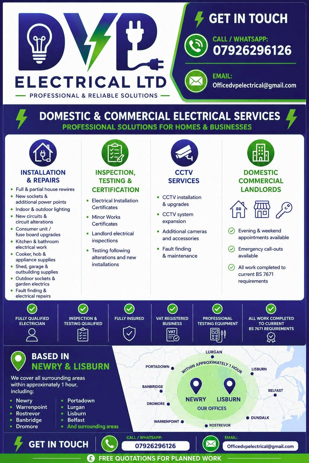 DVP Electrical Ltd — professional and reliable solutions